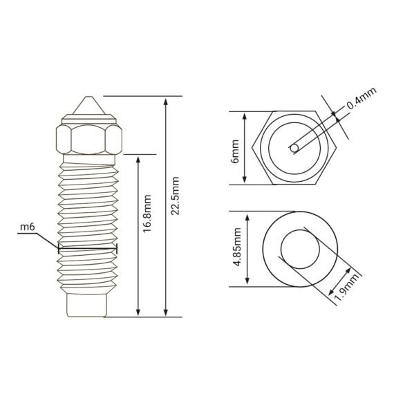 Elegoo Brass Nozzles for for Neptune 4 Max (Brass)