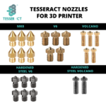 V6 Brass Nozzles for 3D Printers (Brass / Hardened Steel)